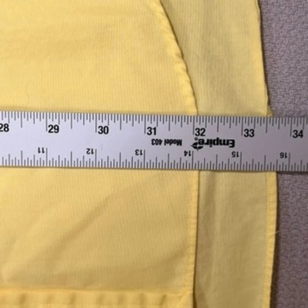 Ralph Lauren Blake Short Sleeve Button Down Large Mens Yellow Cotton Shirt